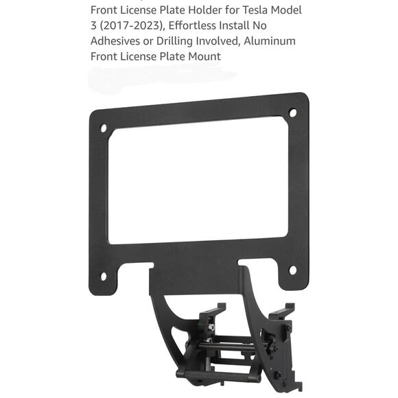 Front License Plate Holder for Tesla Model 3 (2017-2023), Effortless Install - Picture 1 of 3